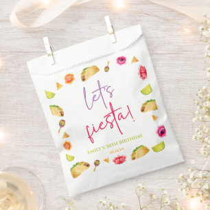 Sachets En Papier Fête de Fiesta Taco, fête mexicaine d'anniversaire
