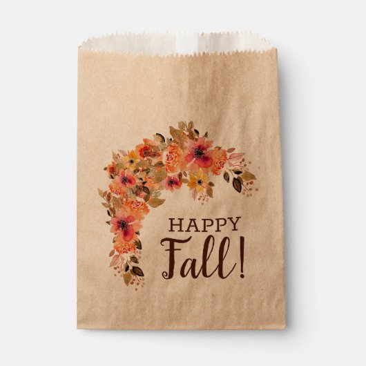 Sachets En Papier Fête de la guirlande florale d'automne (Devant)