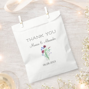 Sachets En Papier Fête de mariage au chardon Floral écossais