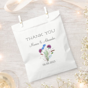 Sachets En Papier Fête de mariage au chardon Floral écossais