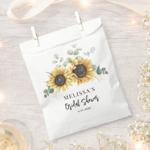 Sachets En Papier Fête de mariage avec fleurs de tournesol