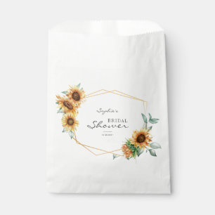 Sachets En Papier Fête de mariage floral géométrique tournesol
