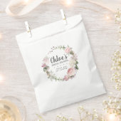 Sachets En Papier Fête de mariage florale aux roses roses rustiques (Coupé)