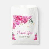 Sachets En Papier Fête de mariage Florale Rose Chaud (Devant)