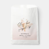 Sachets En Papier Fête de mariage glacée rose aquarelle (Devant)