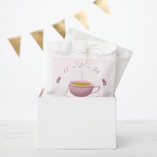 Sachets En Papier Fête de mariage personnalisée avec un thème de thé