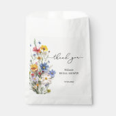 Sachets En Papier Fête de Mariage Remerciements Fleurs Sauvages (Devant)