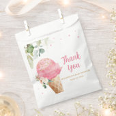 Sachets En Papier Fête de naissance bébé glace rose (Coupé)