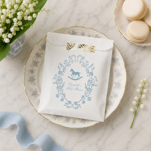 Sachets En Papier Fête de naissance Cheval à bascule Bleu Wedgewood