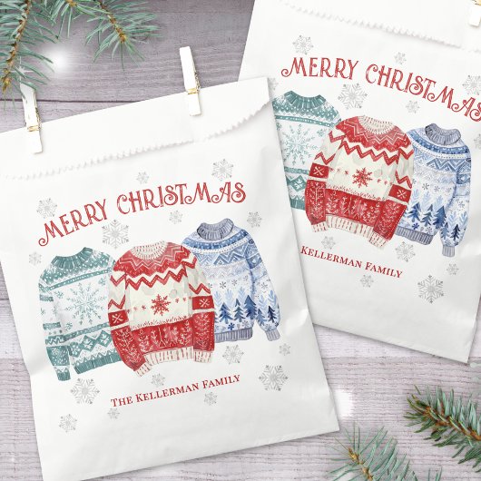 Sachets En Papier Fête de Noël au pull-over moche