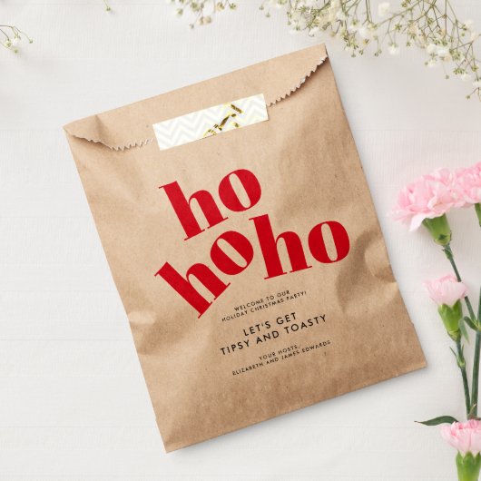 Sachets En Papier Fête de Noël Tipsy et Toasty Hohoho (Scellé)