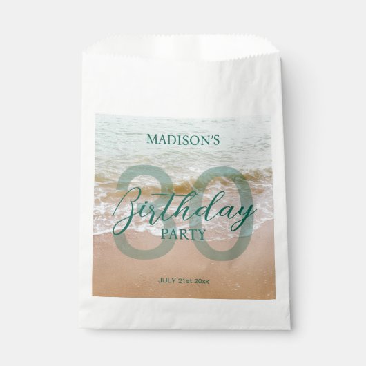 Sachets En Papier Fête de plage pour 30 ans (Devant)