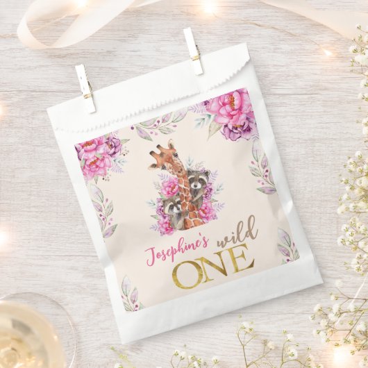 Sachets En Papier Fête des animaux de safari Wild one anniversaire d (Coupé)