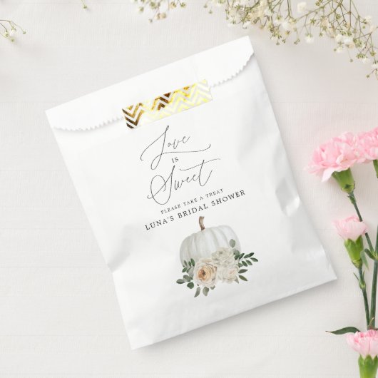 Sachets En Papier Fête des mariées Automne Blanc Citrouille Favorise (Scellé)