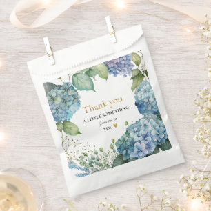 Sachets En Papier Fête des mariées Blue Hydrangeas Merci