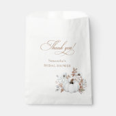 Sachets En Papier Fête des mariées Citrouille blanc automne (Devant)