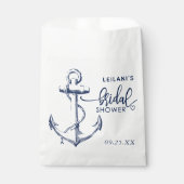 Sachets En Papier Fête des mariées d'Ancres nautiques blanc (Devant)