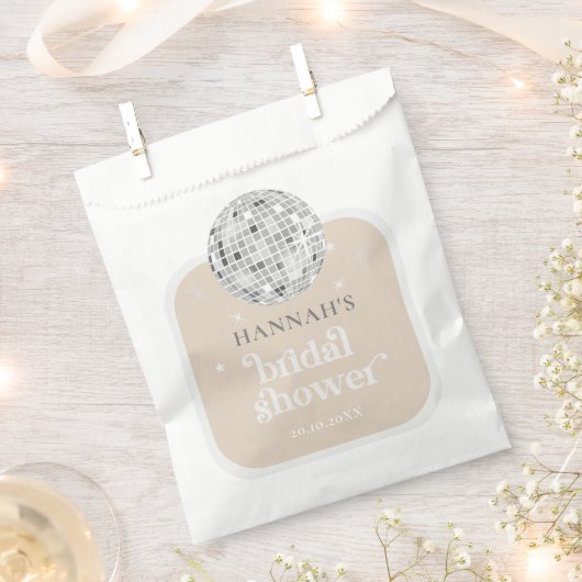 Sachets En Papier Fête des mariées de boule Retro Disco (Coupé)