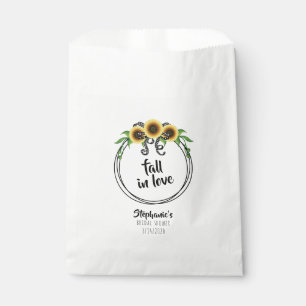 Sachets En Papier Fête des mariées de couronne de tournesol