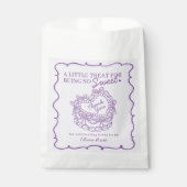 Sachets En Papier Fête des mariées de gâteau Coquette Coeur Rétro Bo (Devant)