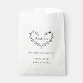 Sachets En Papier Fête des mariées de Mariage de couronne de coeur b (Devant)