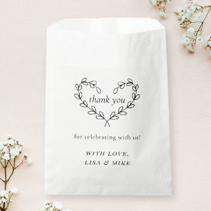 Sachets En Papier Fête des mariées de Mariage de couronne de coeur b
