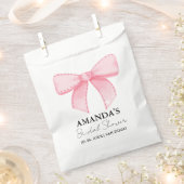 Sachets En Papier Fête des mariées de noeud de ruban rose, Soirée de (Coupé)