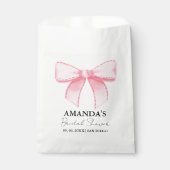 Sachets En Papier Fête des mariées de noeud de ruban rose, Soirée de (Devant)