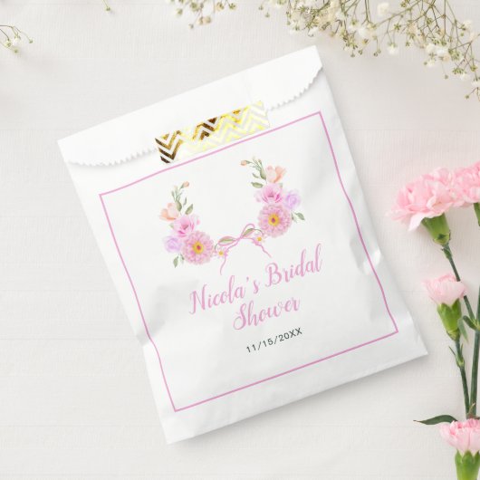 Sachets En Papier Fête des mariées de ruban rose (Scellé)