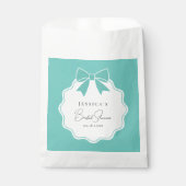 Sachets En Papier Fête des mariées de ruban Turquoise Bleu Bow class (Devant)