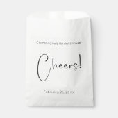 Sachets En Papier Fête des mariées de script moderne (Devant)
