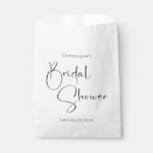 Sachets En Papier Fête des mariées de script moderne (Devant)