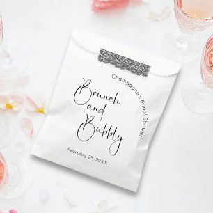 Sachets En Papier Fête des mariées de script moderne Brunch et Bubbl