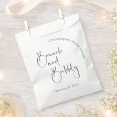 Sachets En Papier Fête des mariées de script moderne Brunch et Bubbl (Coupé)