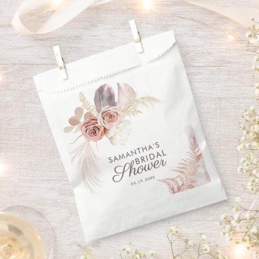 Sachets En Papier Fête des mariées en terre cuite Pampas (Coupé)