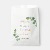 Sachets En Papier Fête des mariées eucalyptus bienvenue (Devant)
