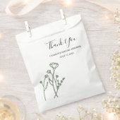 Sachets En Papier Fête des mariées Favoriser le sac Fleur sauvage Sa (Coupé)