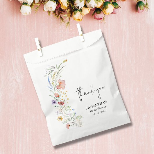 Sachets En Papier Fête des mariées fleur sauvage