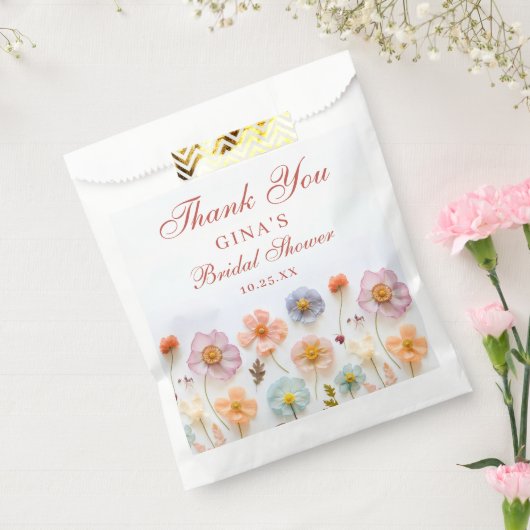 Sachets En Papier Fête des mariées Fleur sauvage Pastel Pink Bohemia (Scellé)