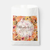 Sachets En Papier Fête des mariées Fleurs d'aquarelle d'automne Favo (Devant)