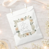 Sachets En Papier Fête des mariées Floral blanc (Coupé)