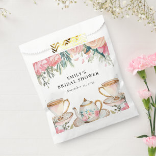 Sachets En Papier Fête des mariées Floral Elegant Tea Party
