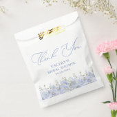 Sachets En Papier Fête des mariées florale bleu poussiéreux (Scellé)