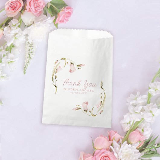 Sachets En Papier Fête des mariées florale d'aquarelle