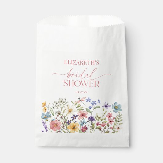 Sachets En Papier Fête des mariées florale fleur sauvage Fleur sauva (Devant)