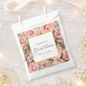 Sachets En Papier Fête des mariées florale Rose (Coupé)