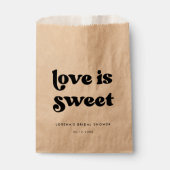 Sachets En Papier Fête des mariées noire et blanche rétro (Devant)