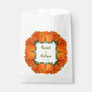 Sachets En Papier Fête des mariées Orange Tulips Favoriser Sac