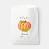 Sachets En Papier Fête des mariées Orange White Fall Citrouille (Devant)