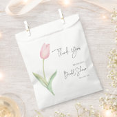 Sachets En Papier Fête des mariées solo de Tulipe rose moderne (Coupé)